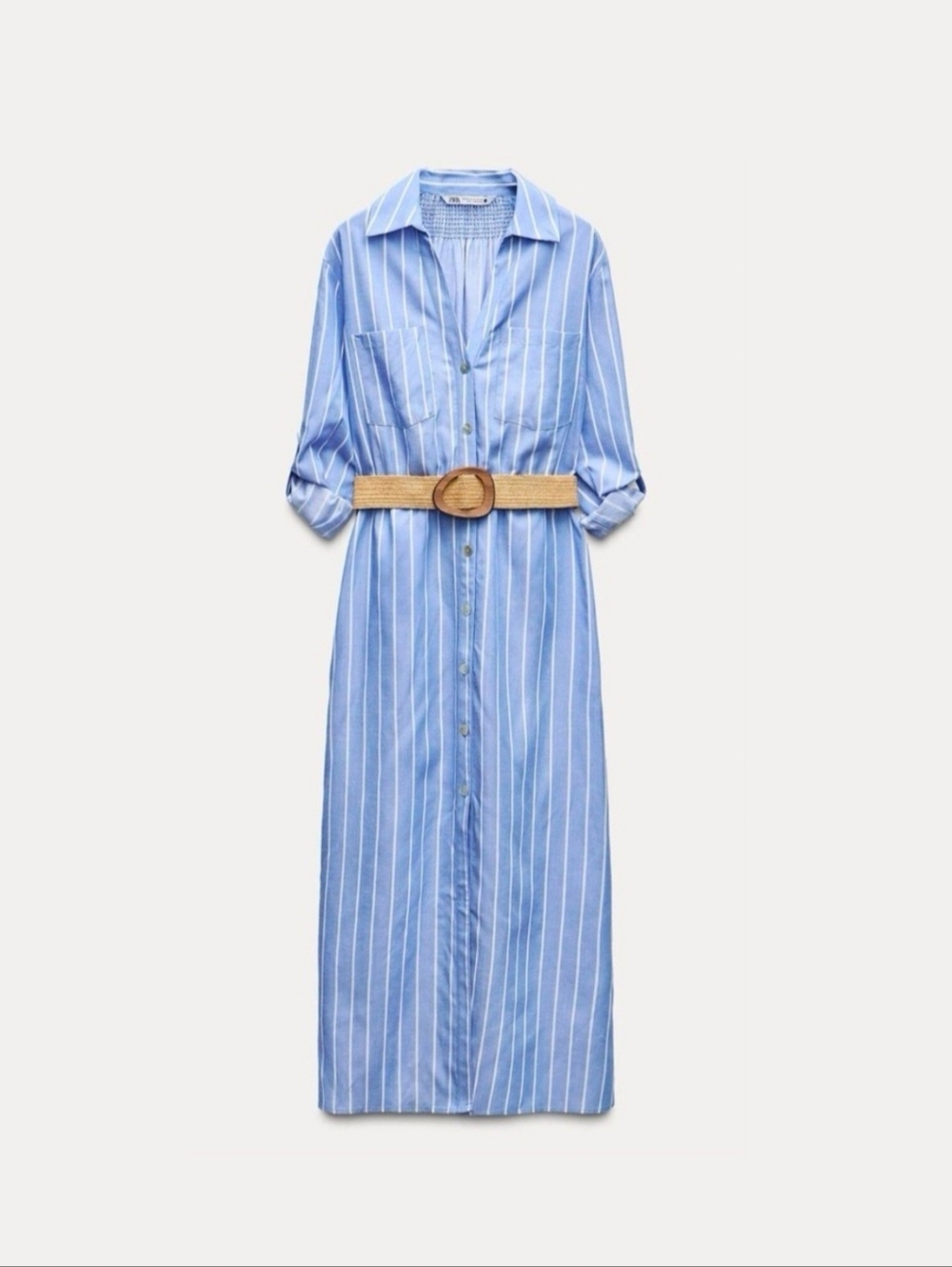 ZARA striped botton down maxi dress